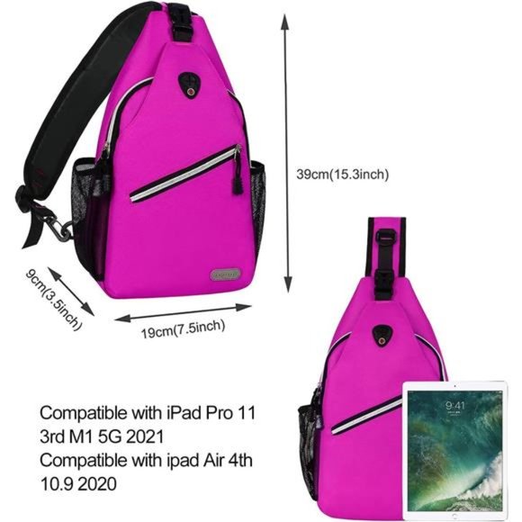 Womens Sling Backpack, Multipurpose Crossbody Shoulder Bag Travel Hiking Daypack main image 6
